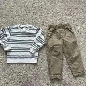 Carter's Baby 2 Piece Striped Sweater & Pants Set, Size 3T